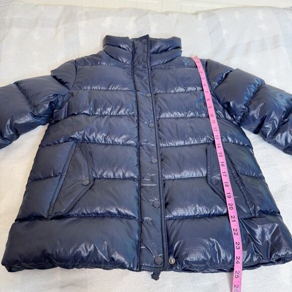 J.CREW Shiny Puffer Down Jacket Blue Size M - Picture 5 of 12
